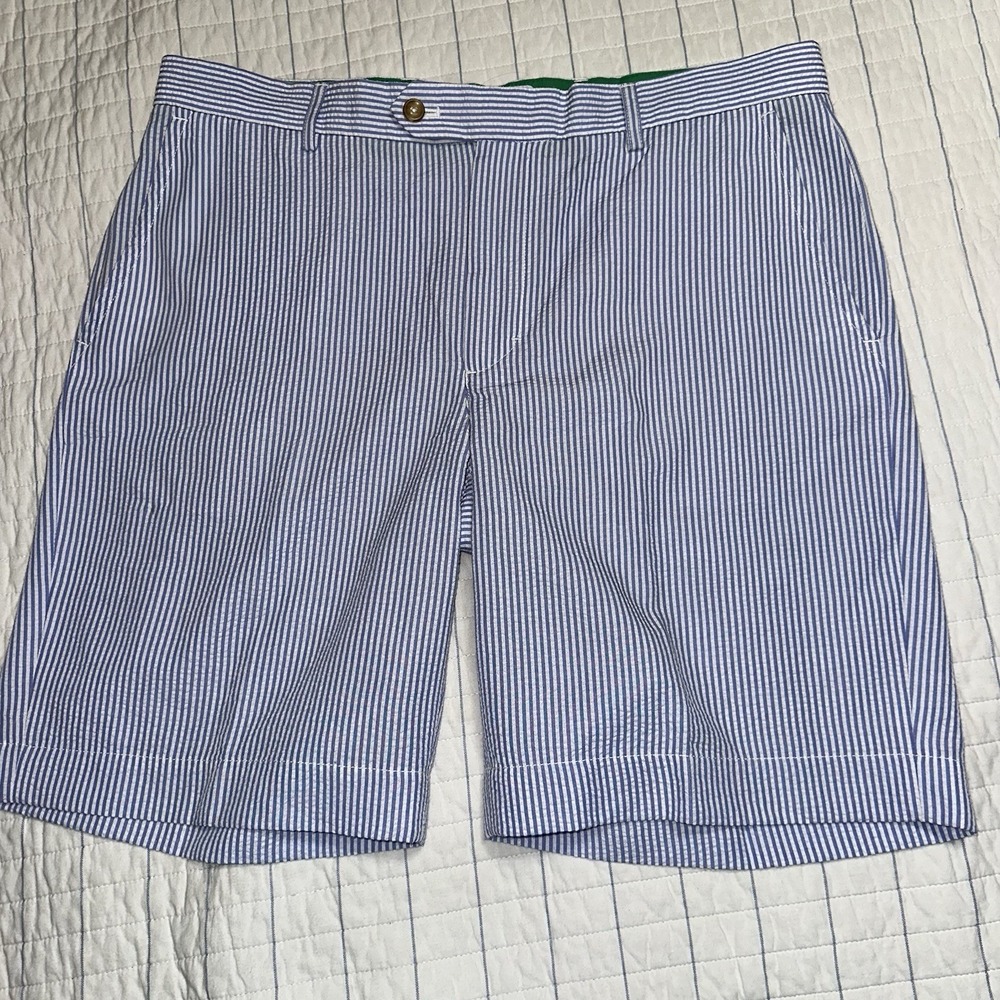 F&G Tech‎ Fairway Greene Mens 35 Blue & White Seersucker Golf Shorts